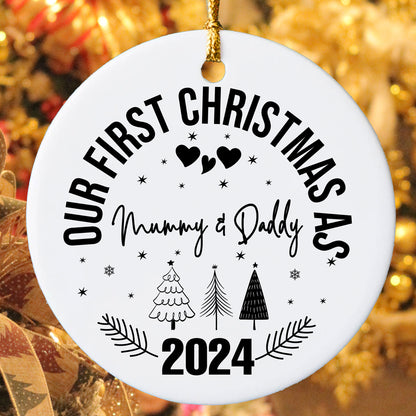 First Christmas as Mommy and Daddy Ornament