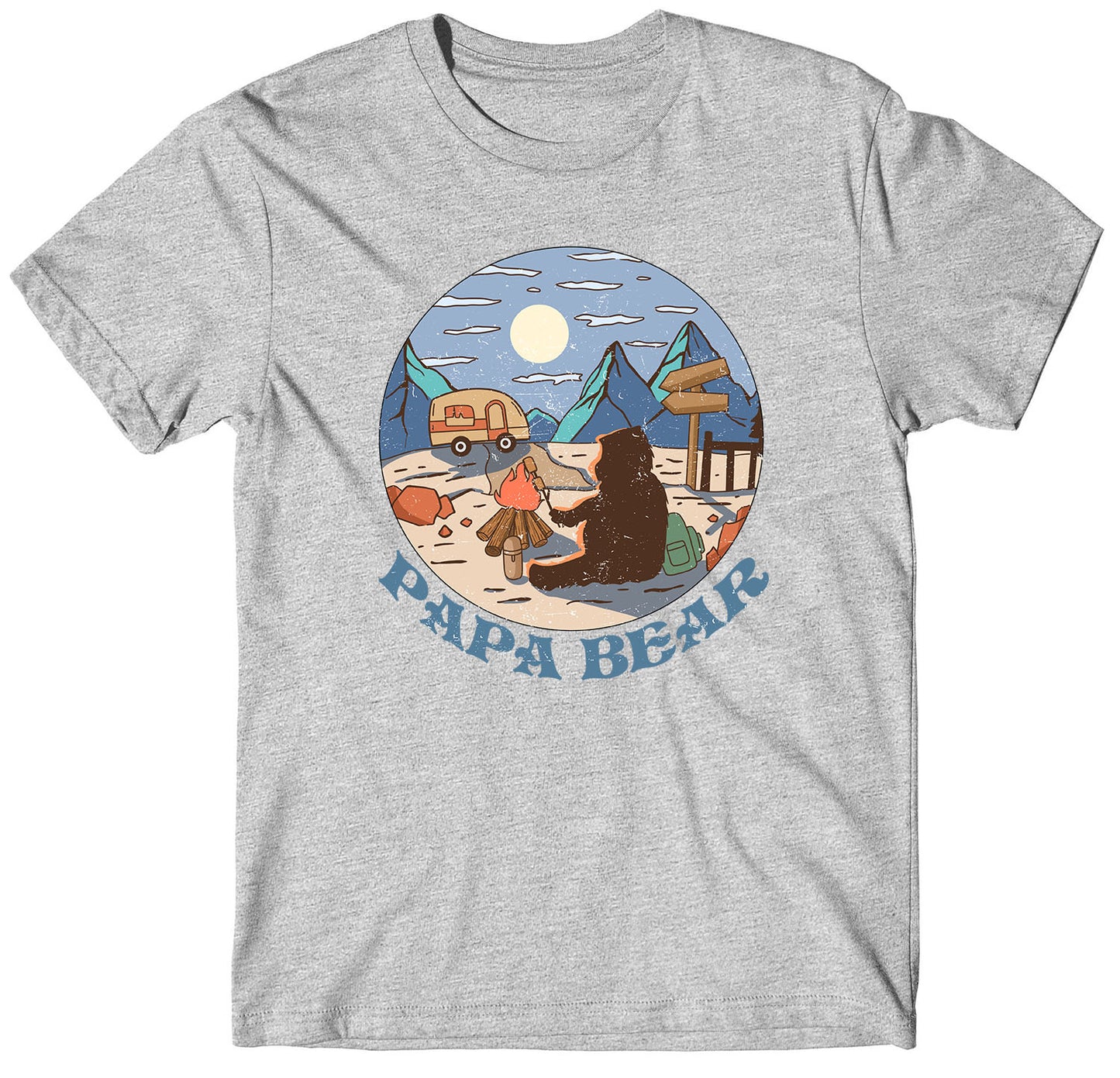 Papa Bear Animal Nature Lover Custom Short Sleeve Father's Day T-Shirt