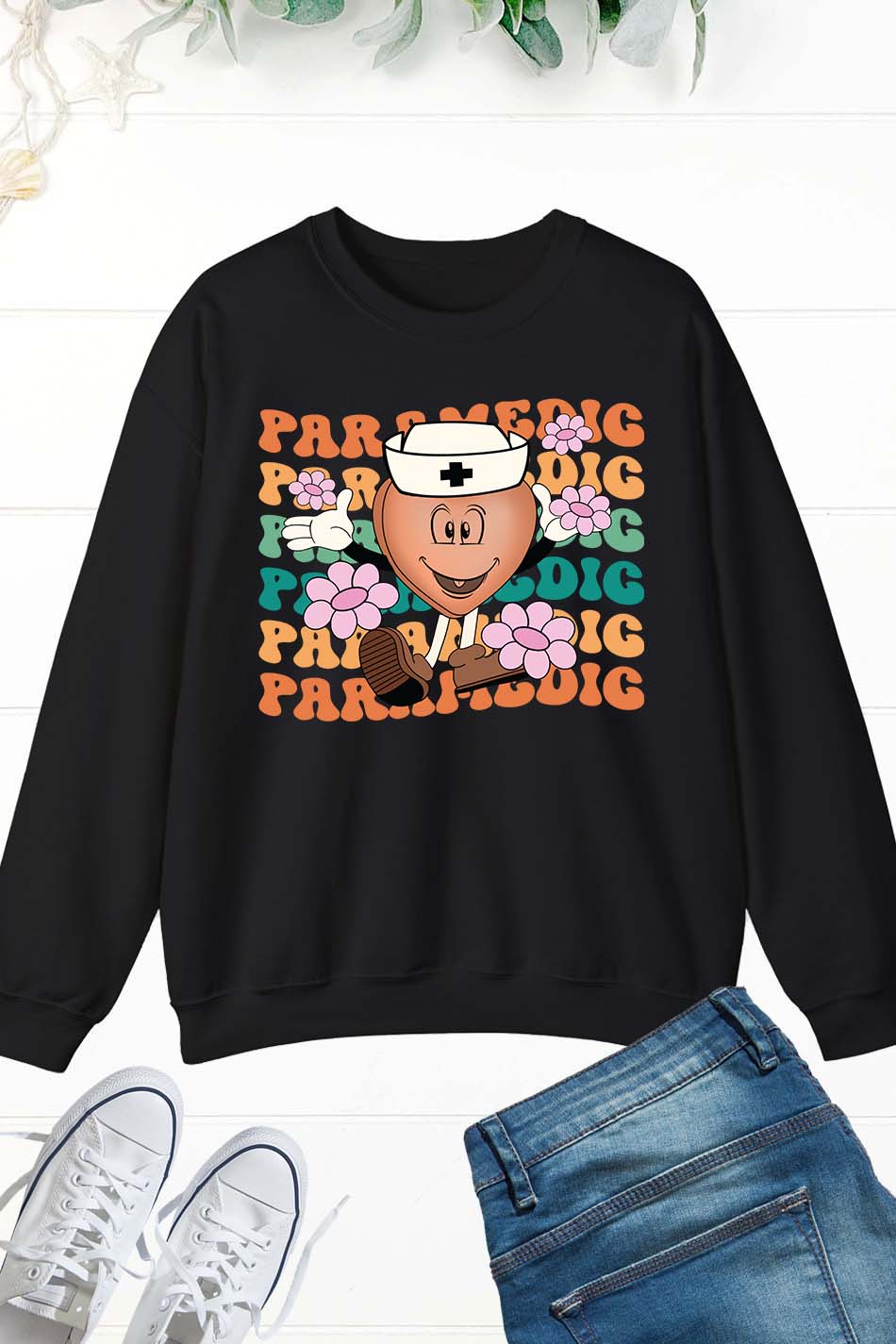 Paramedic Trendy Groovy Sweatshirt