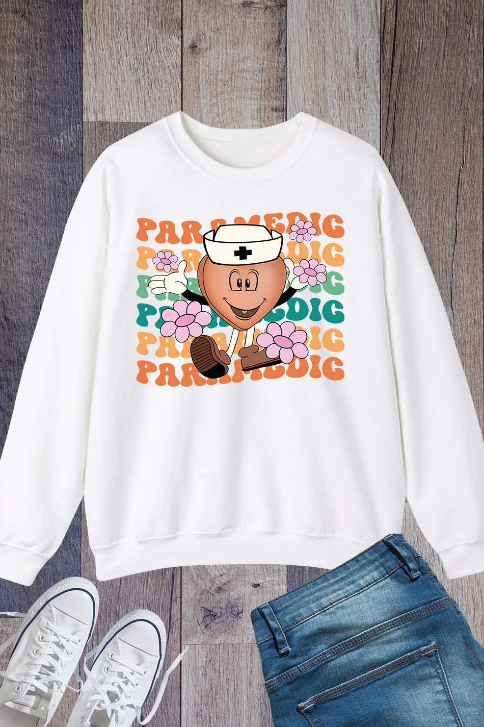 Paramedic Trendy Groovy Sweatshirt