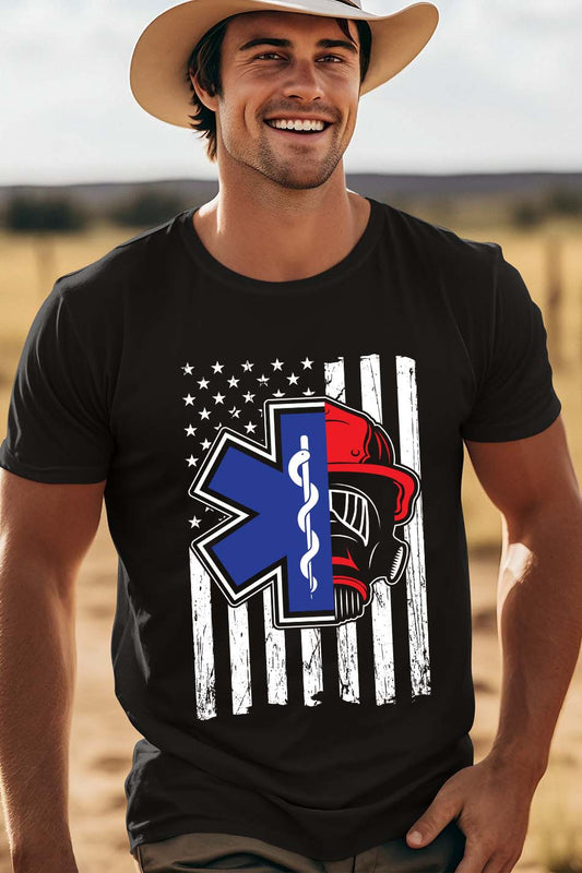 Paramedics American Flag T-shirt