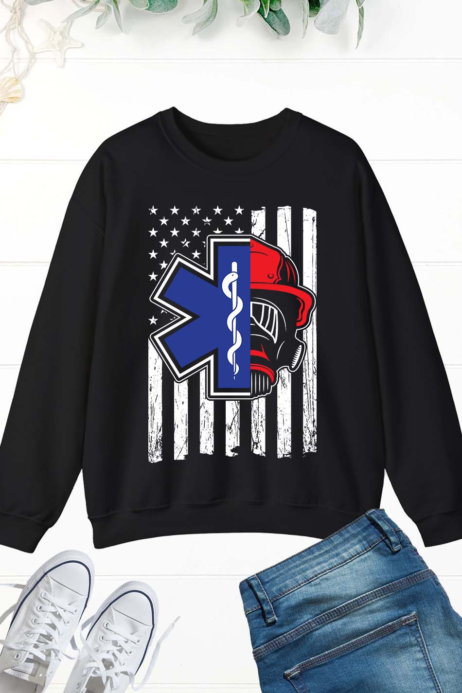 Paramedics American Flag Sweatshirt