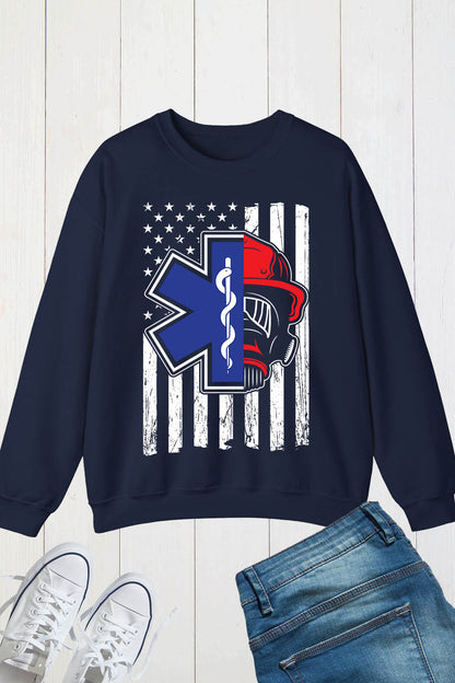 Paramedics American Flag Sweatshirt