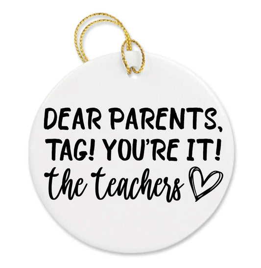 Personalized Leopard Boho Love Custom Teacher Appreciation Ornament