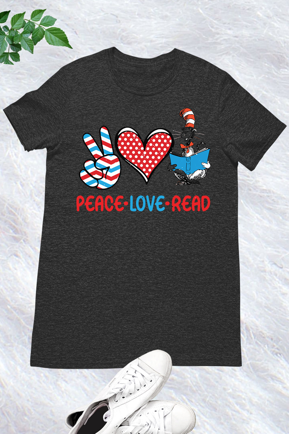 Peace Love Read Teacher Shirt