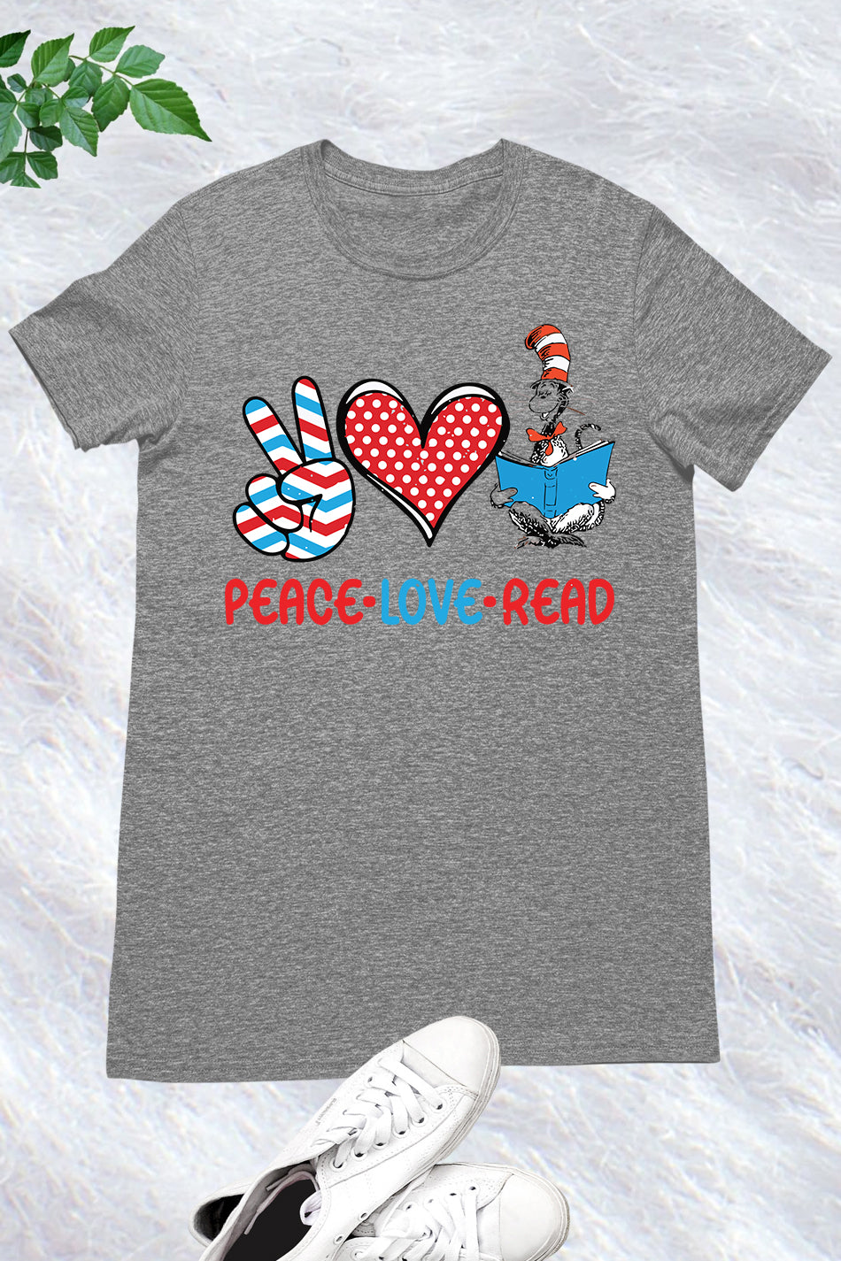 Peace Love Read Teacher Shirt