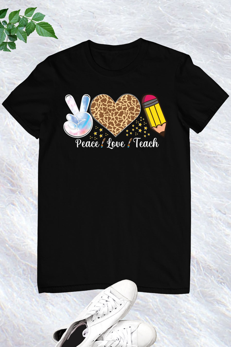 Peace Love Teach Teacher Tee Shirt