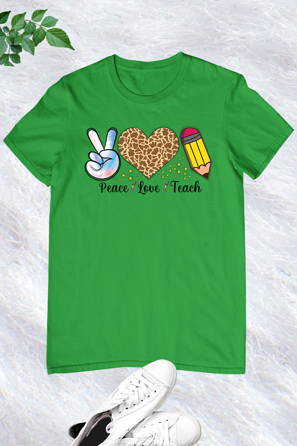 Peace Love Teach Teacher Tee Shirt