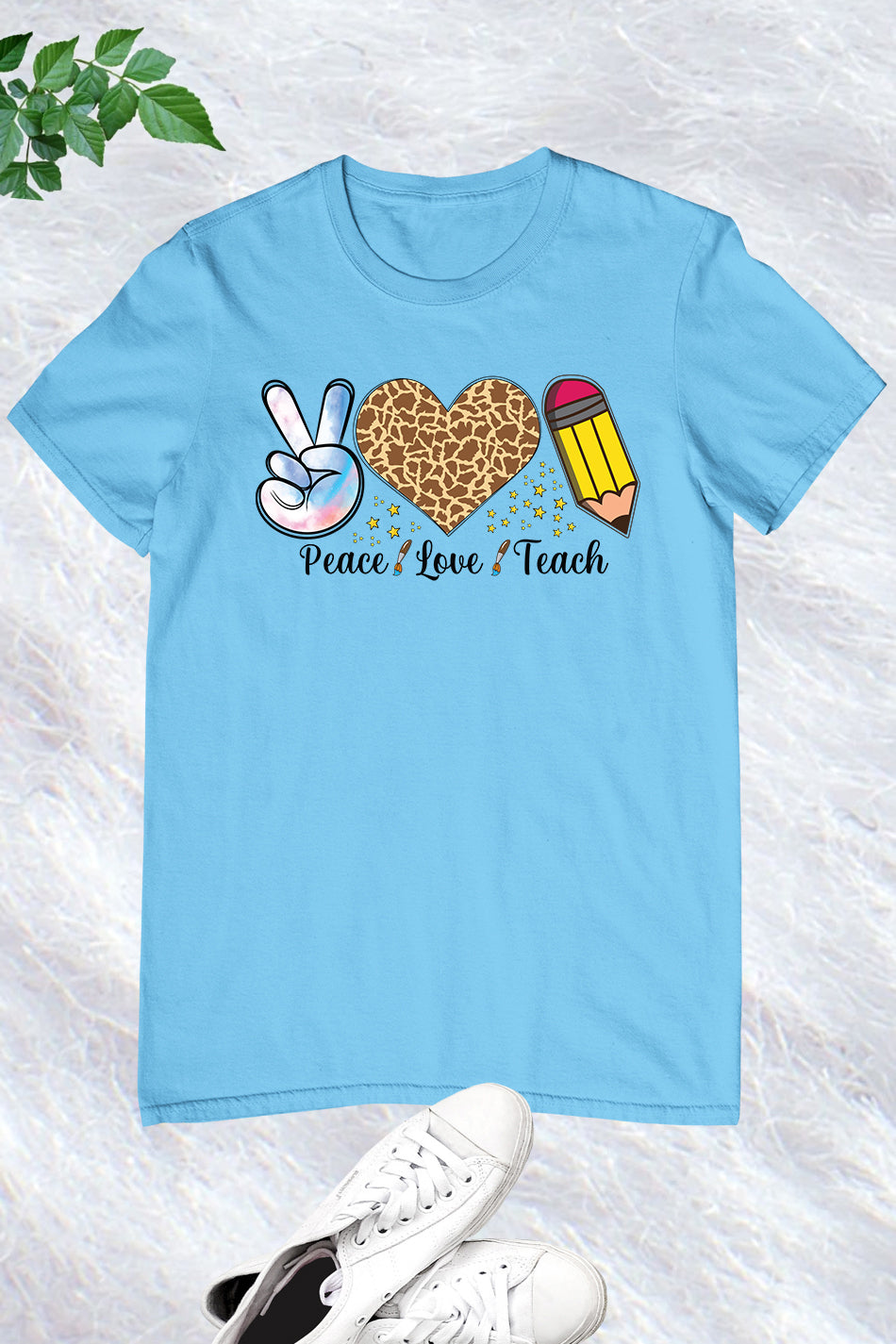 Peace Love Teach Teacher Tee Shirt