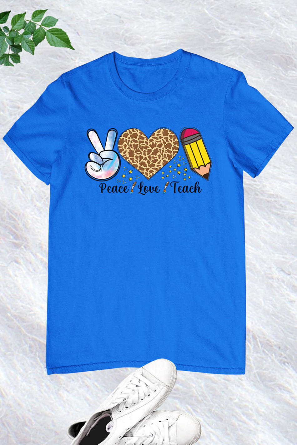 Peace Love Teach Teacher Tee Shirt