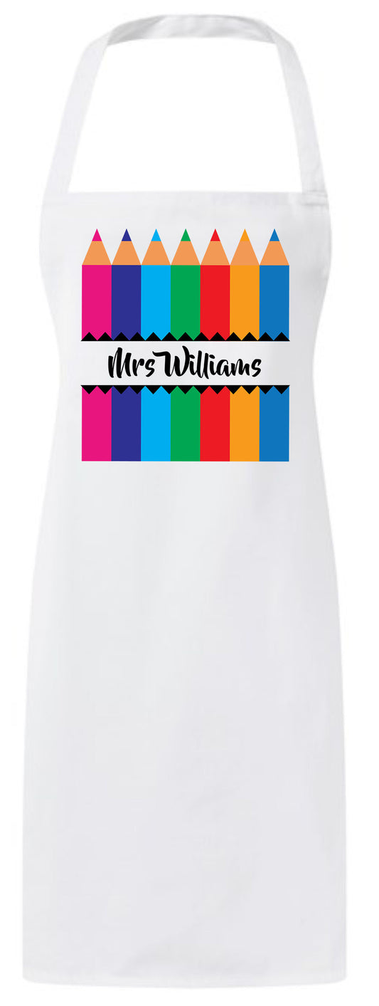 Personalized Teacher Appreciation Pencil Custom Thank You Apron