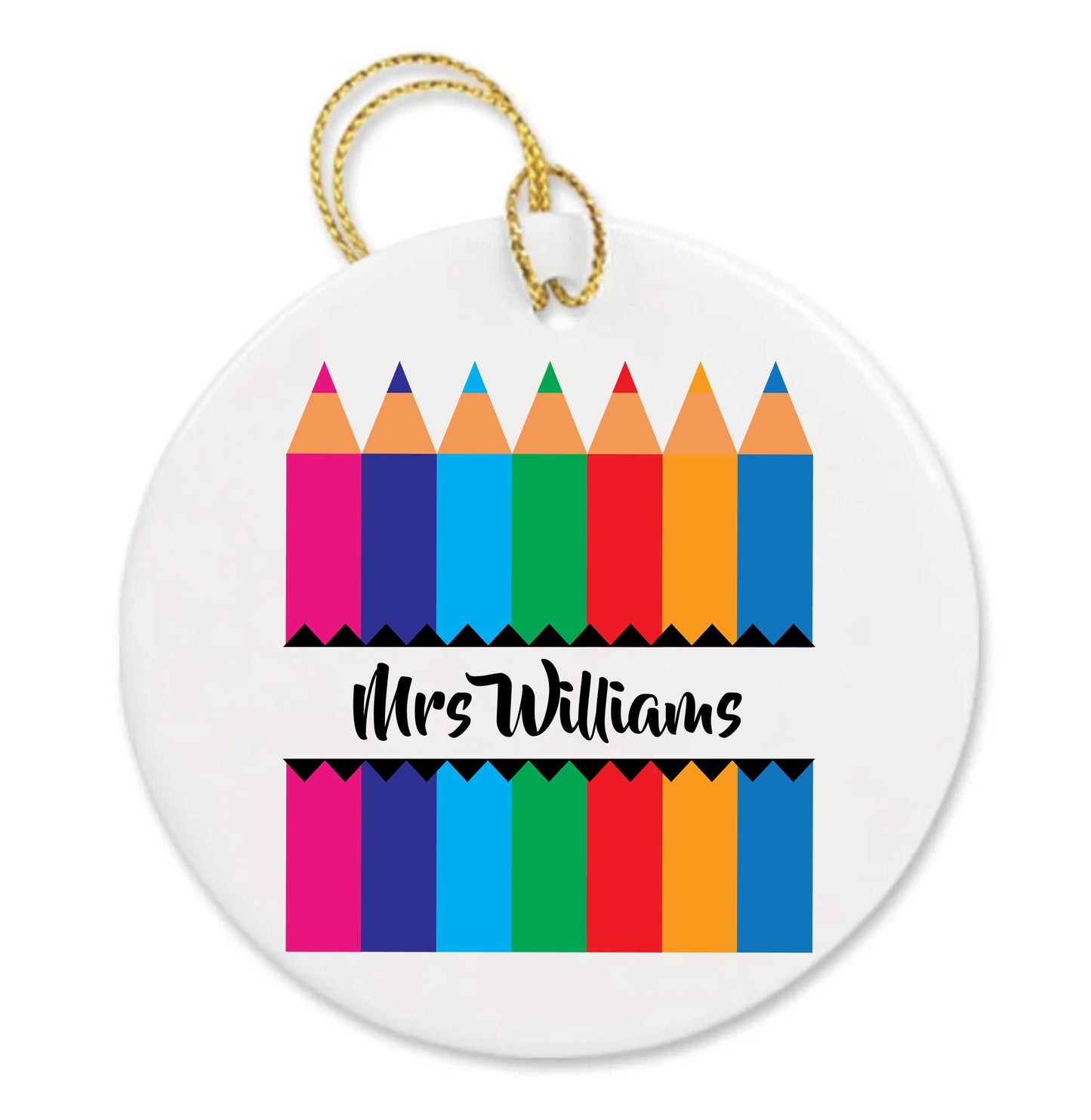 Personalized Teacher Appreciation Pencil Custom Thank You Ornament