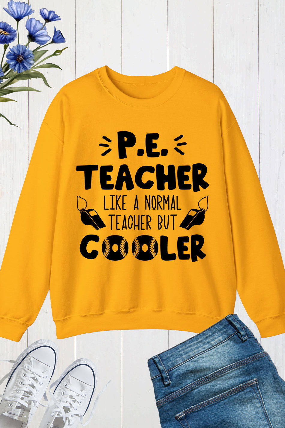 PE Physical Education Teacher Sweatshirt and Cooler