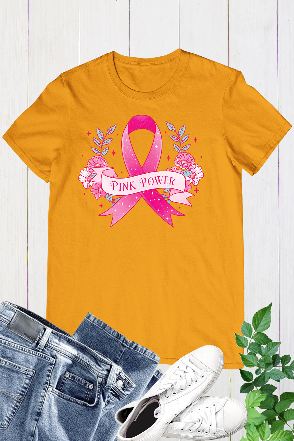 Pink Power Floral T Shirts