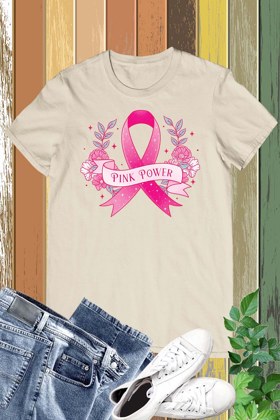 Pink Power Floral T Shirts