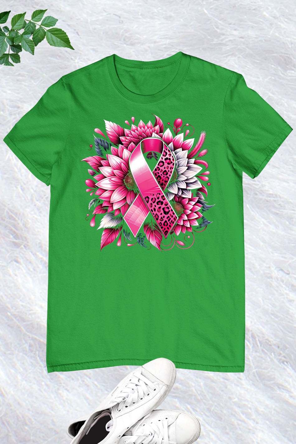 Pink Ribbon Floral Shirts