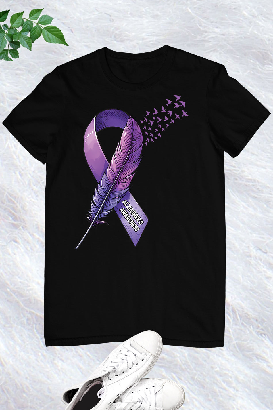 Alzheimer's Awareness Purple Bird T Shirt