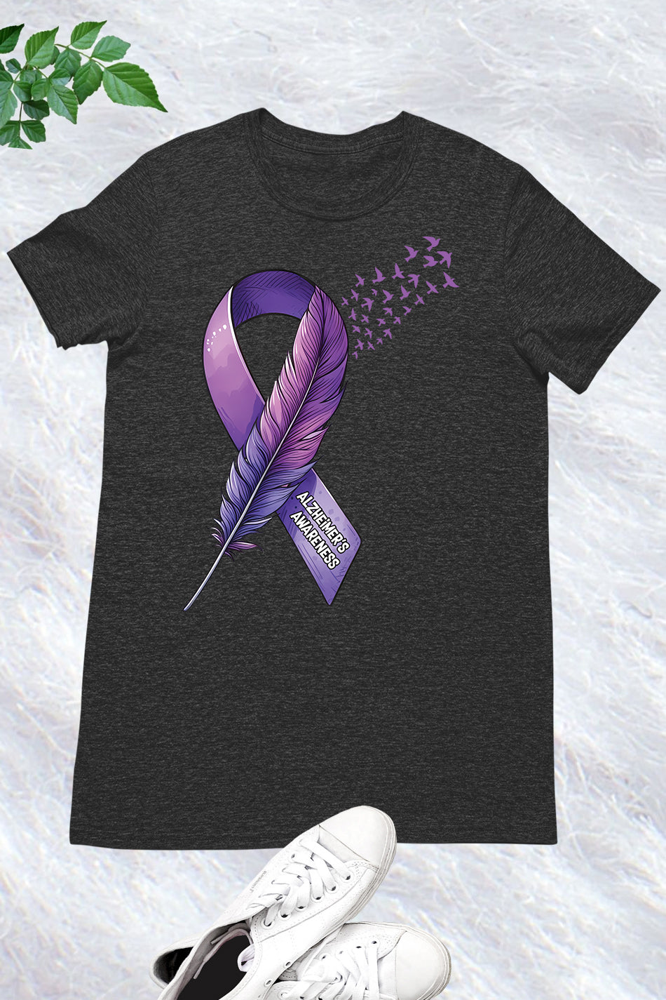 Alzheimer's Awareness Purple Bird T Shirt