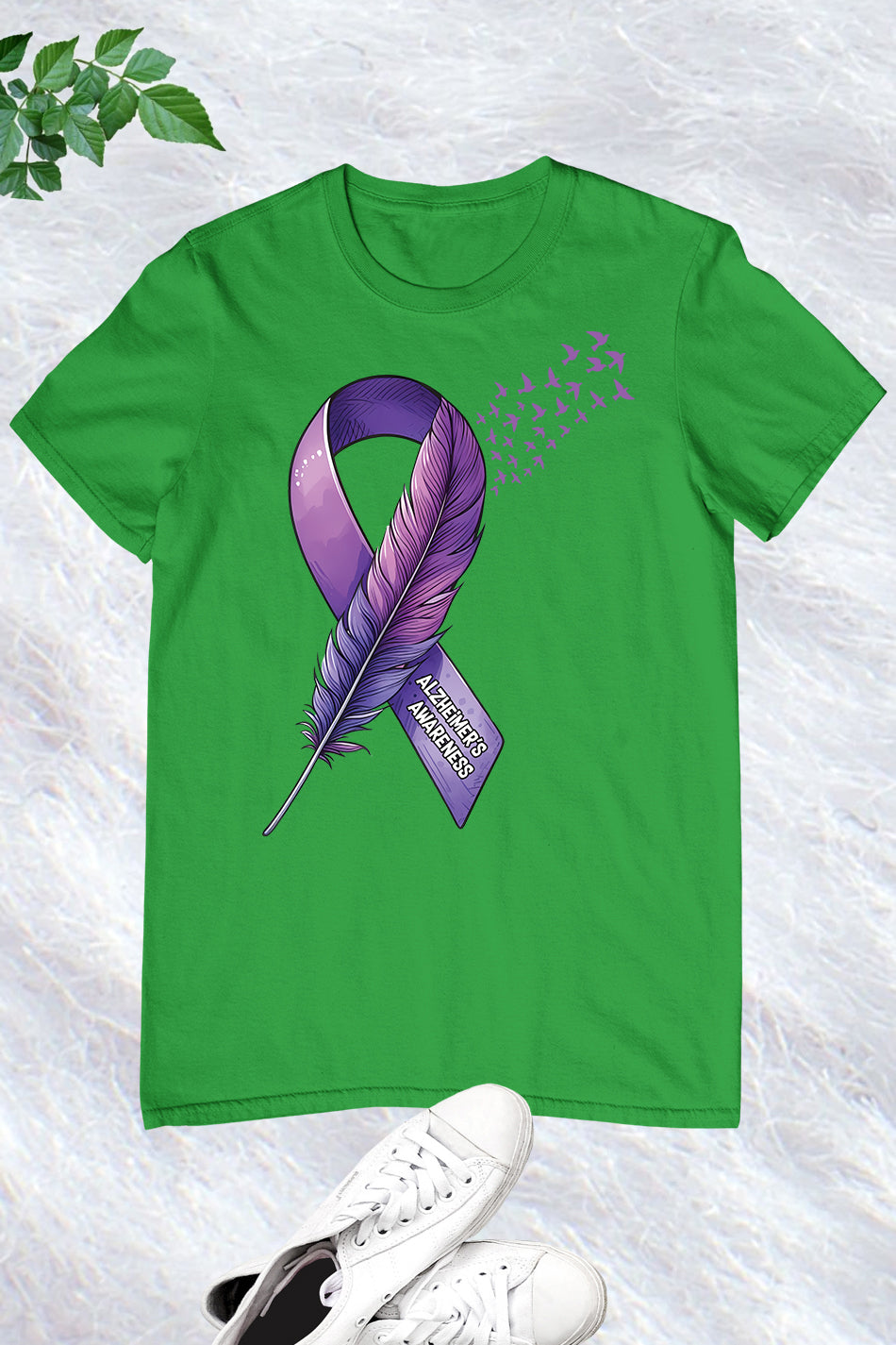 Alzheimer's Awareness Purple Bird T Shirt