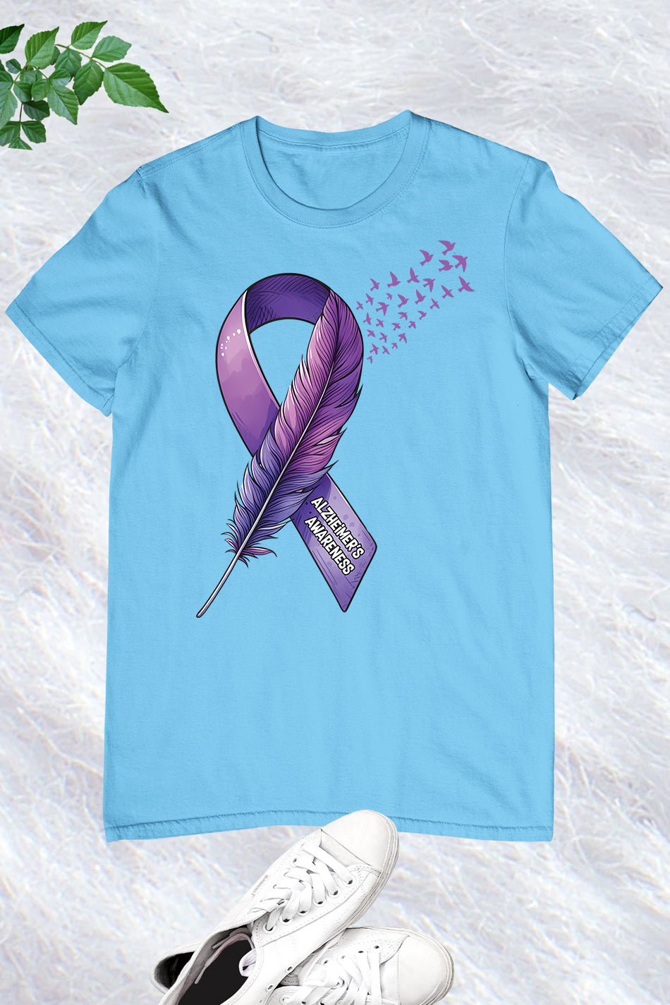 Alzheimer's Awareness Purple Bird T Shirt