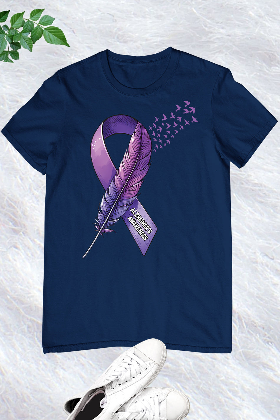 Alzheimer's Awareness Purple Bird T Shirt