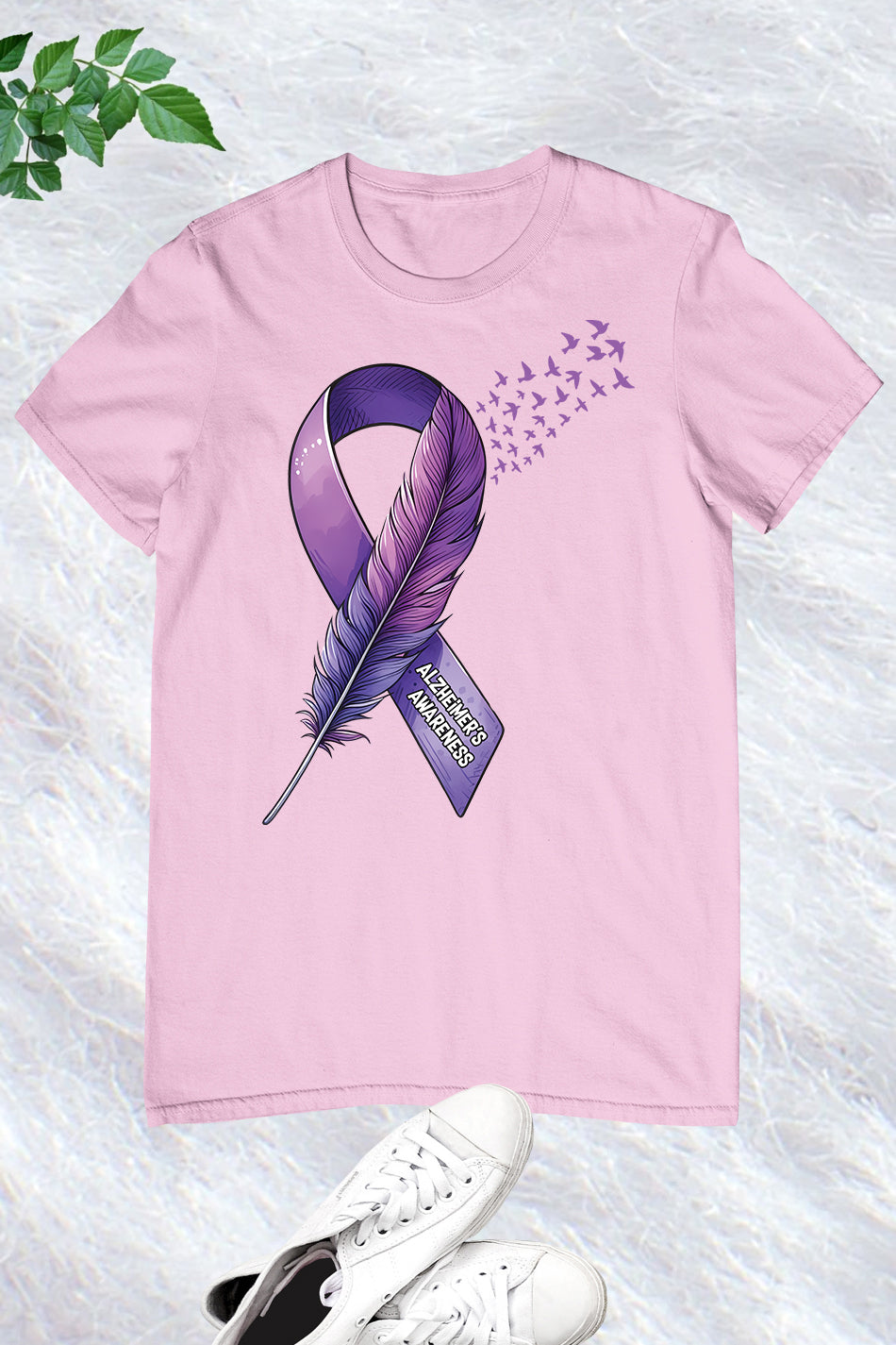 Alzheimer's Awareness Purple Bird T Shirt