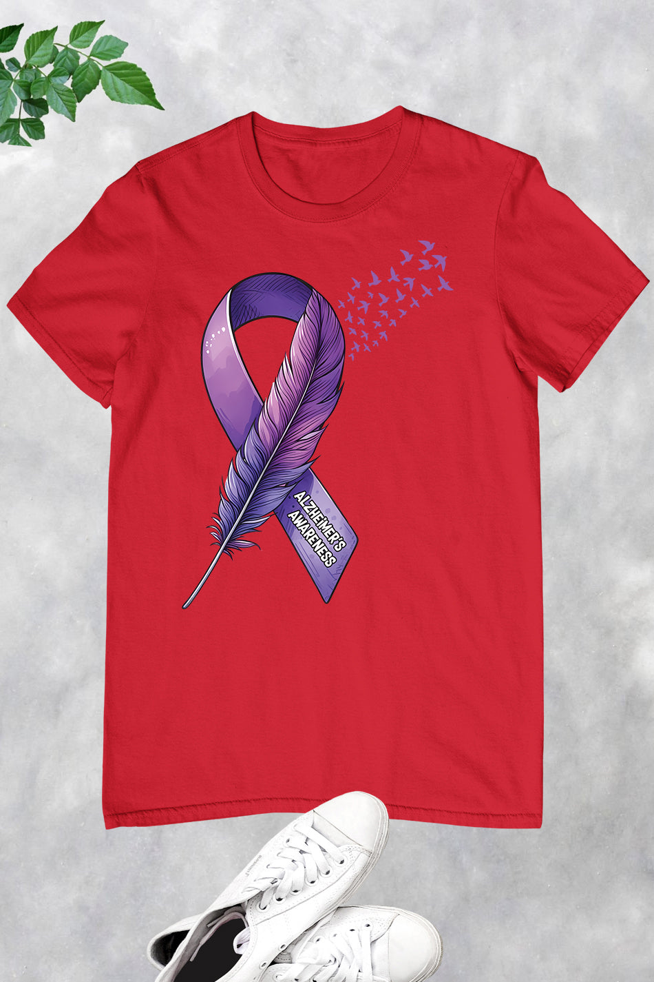 Alzheimer's Awareness Purple Bird T Shirt