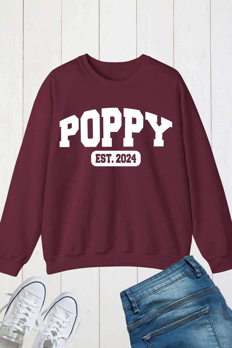 Grandpa Est. 2024 Custom Grandad Sweatshirt