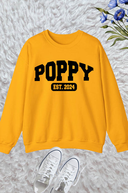 Grandpa Est. 2024 Custom Grandad Sweatshirt