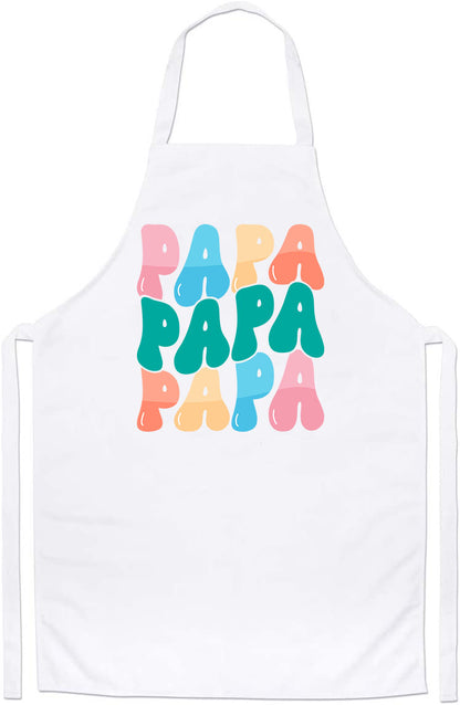 Best Dad Ever Papa Colorful Pregnancy Reveal Custom Fathers Day Apron