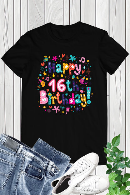 Happy 16th Birthday Shirt Gifts