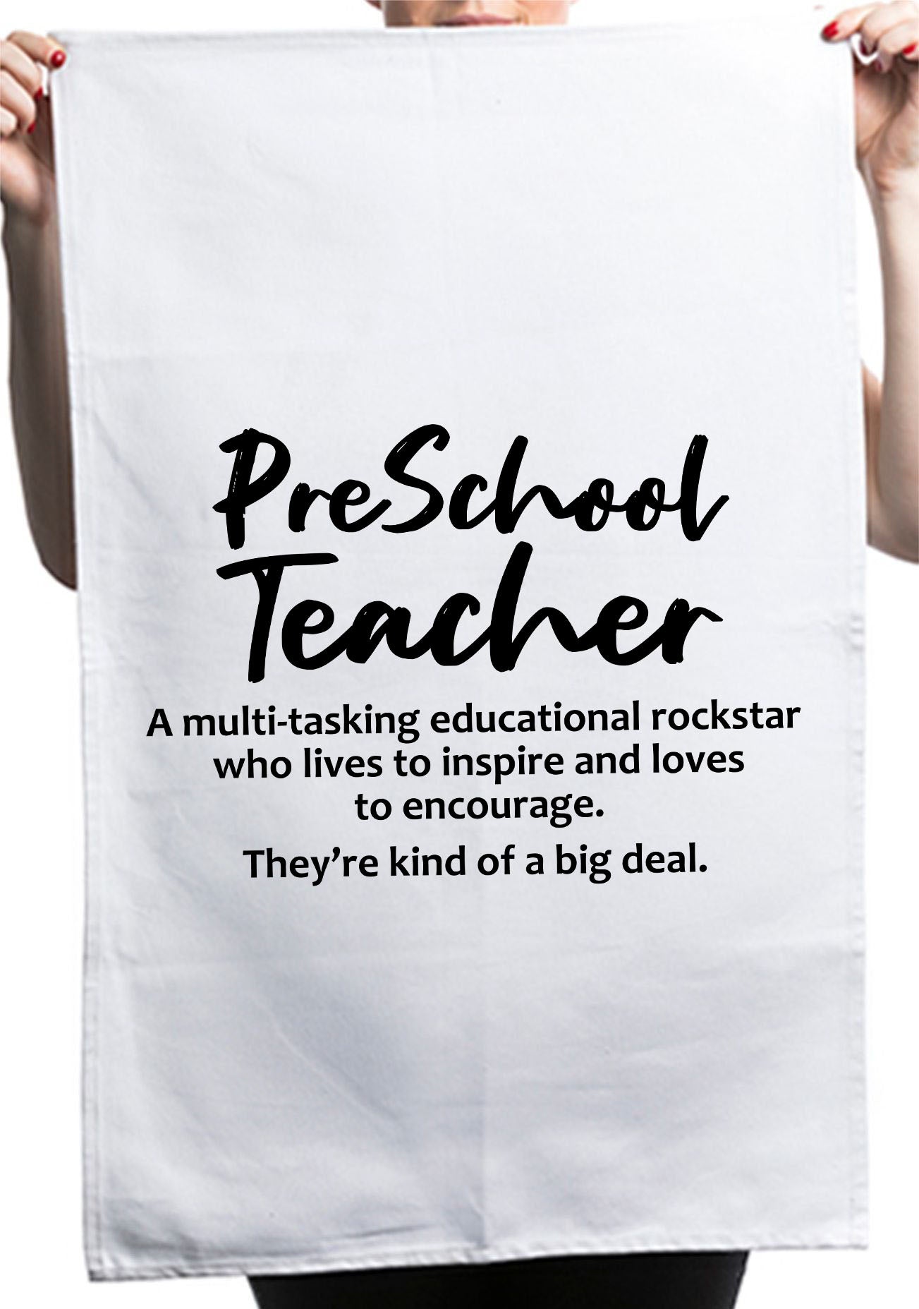 Nursery Canvas Custom Teacher Appreciation Thank You Gift Kitchen Table Tea Towel