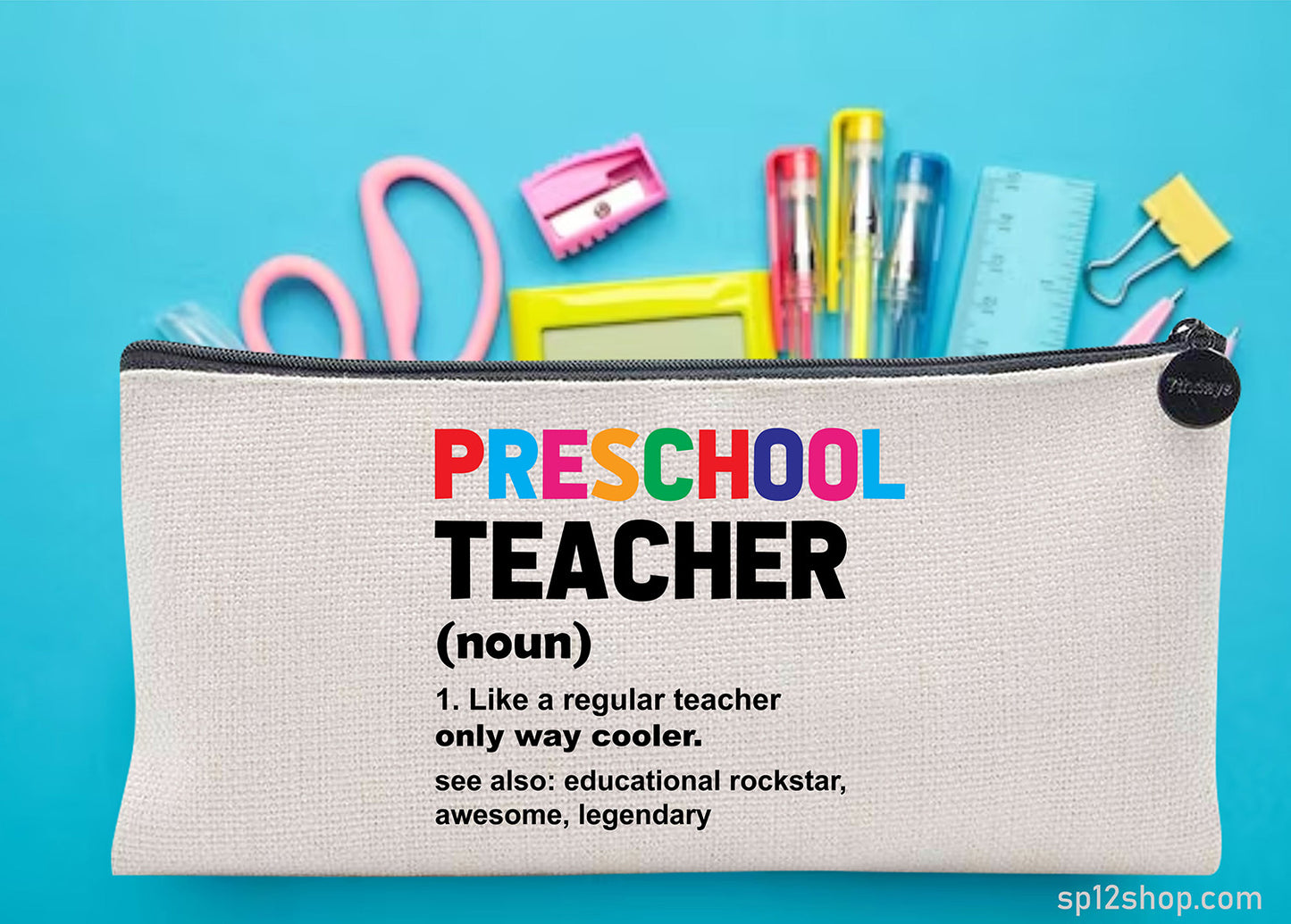 Teacher Appreciation Canvas Custom Thank You Pouch Bag Pencil Case