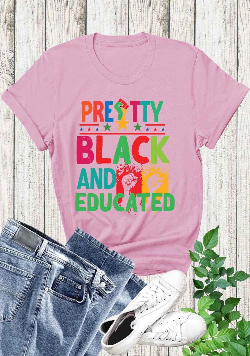 Pretty Black And Educated Womens Day T Shirt