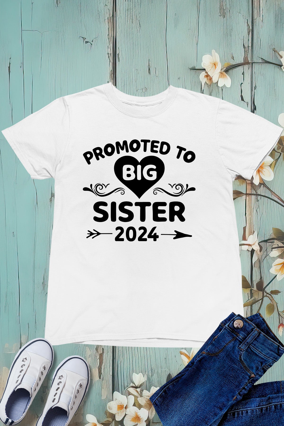 Promoted To Big Sister 2024 Kids Shirt