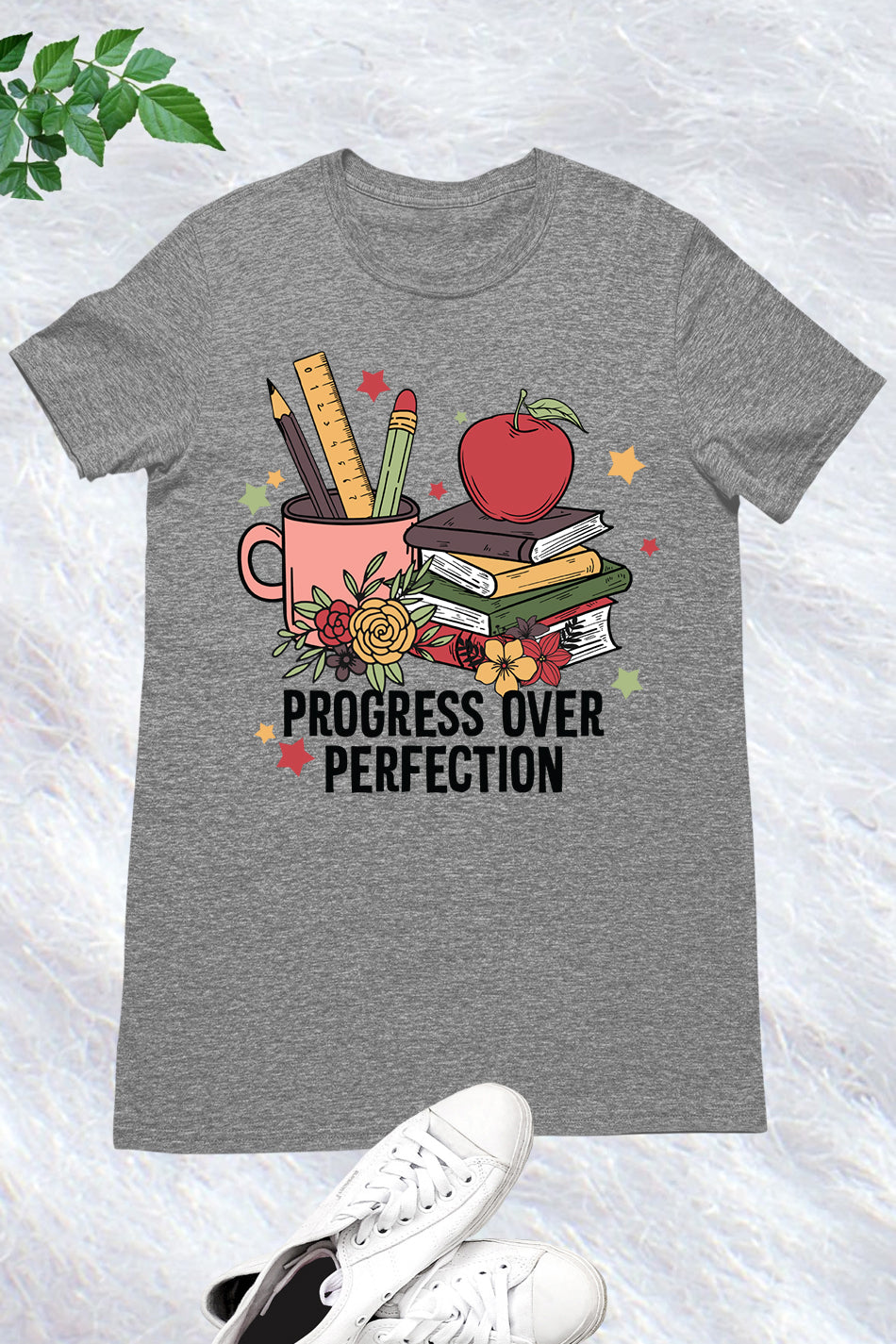 Progress Over Perfection Clever Teacher Shirts