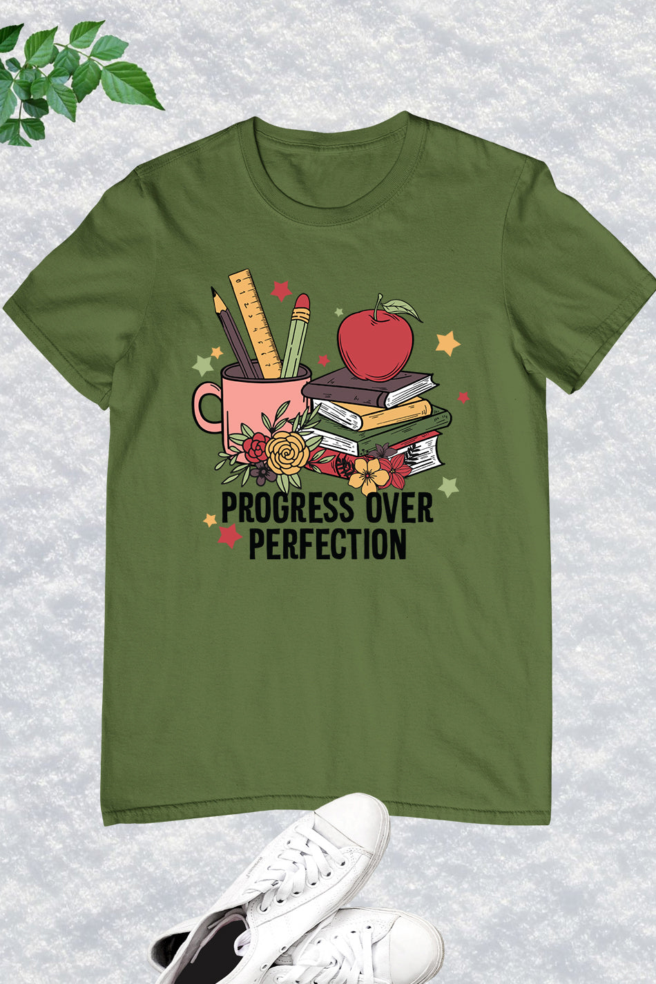 Progress Over Perfection Clever Teacher Shirts