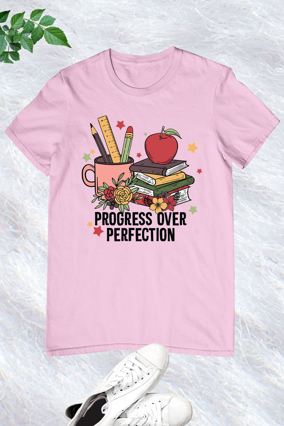 Progress Over Perfection Clever Teacher Shirts