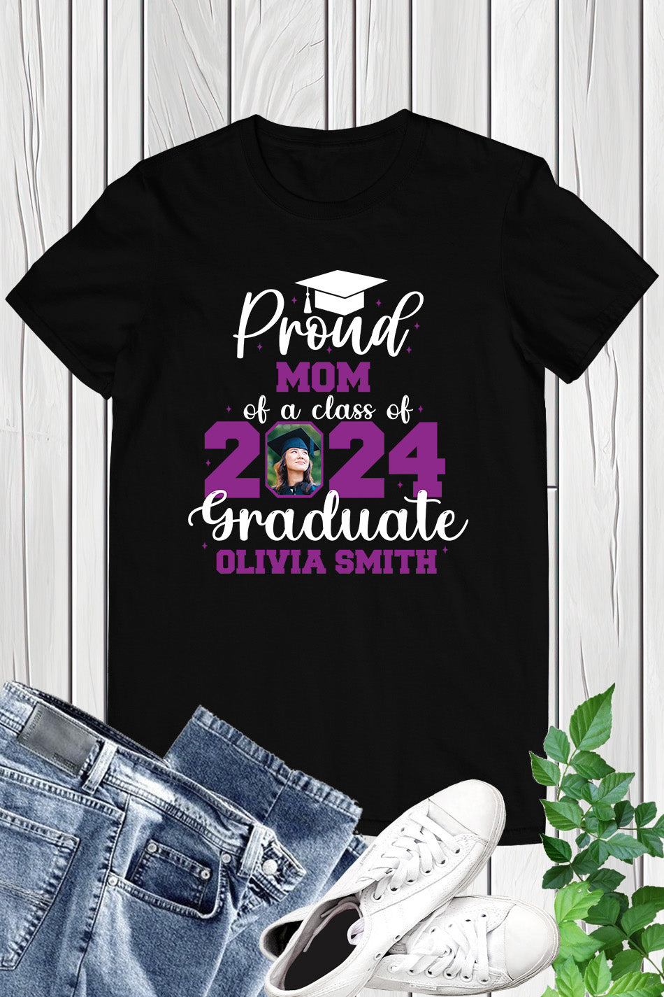 Proud Family Member of Graduate T Shirt With Photo