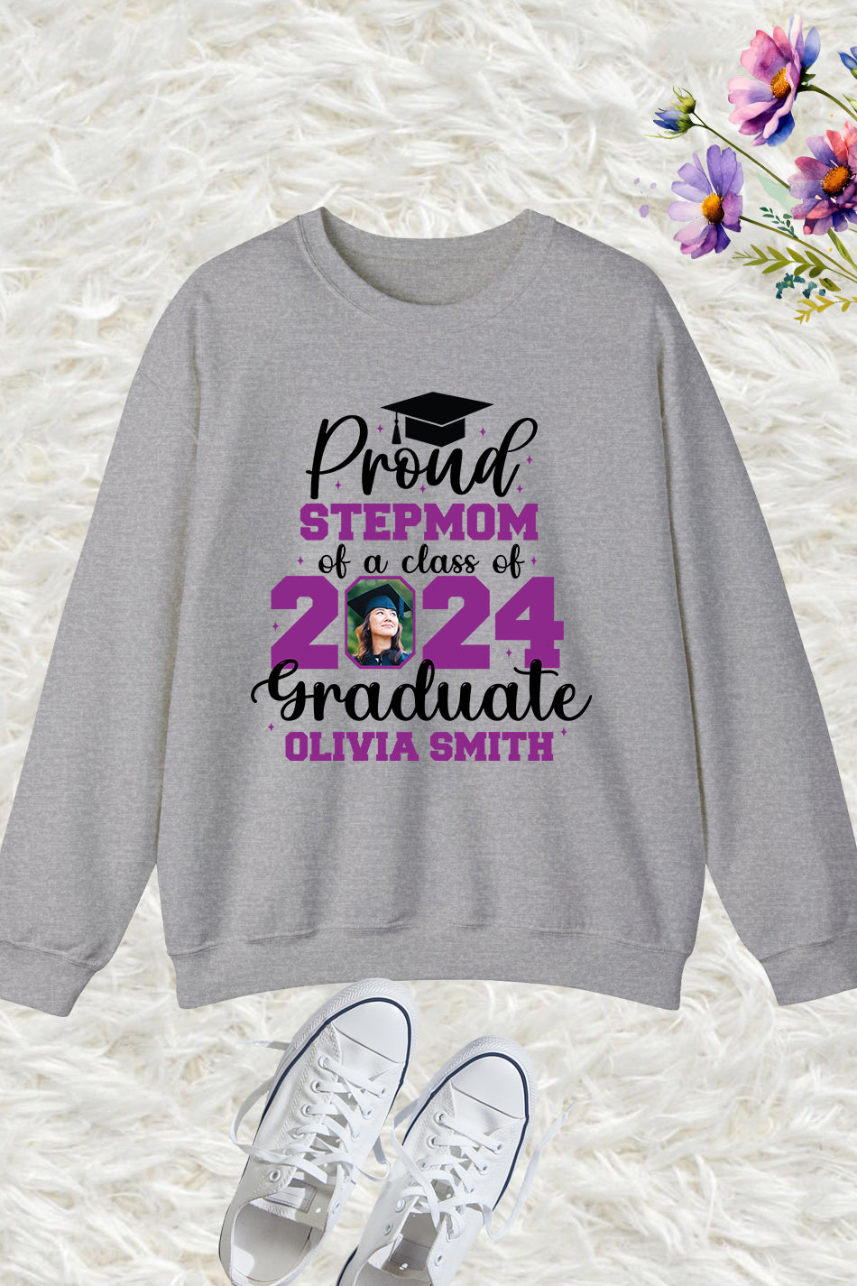 Proud Family Member of Graduate Sweatshirt With Photo