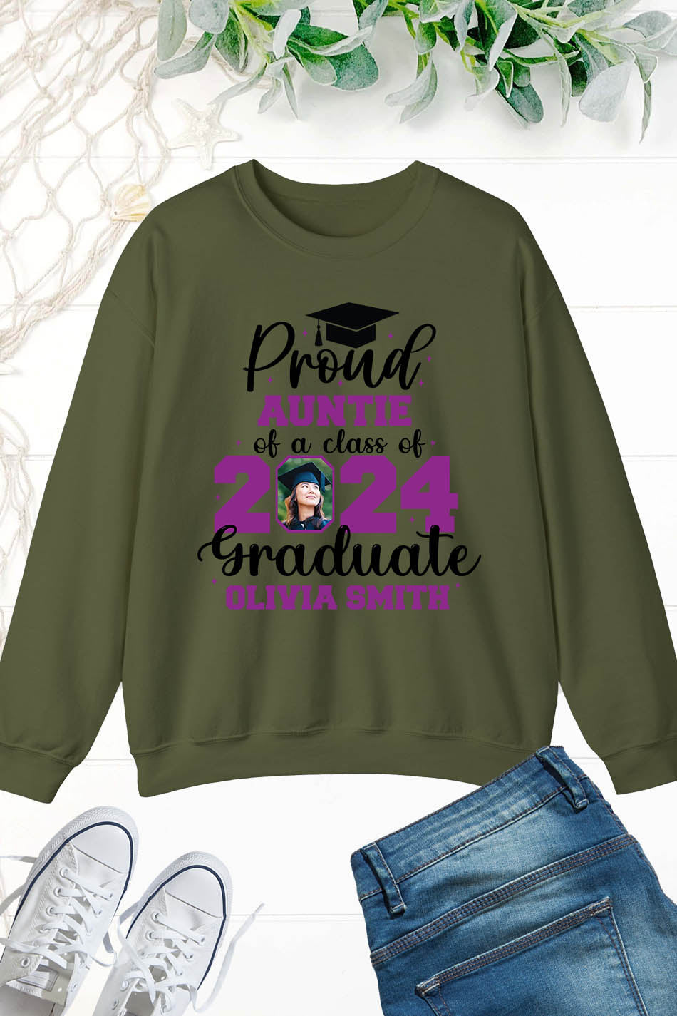 Proud Family Member of Graduate Sweatshirt With Photo