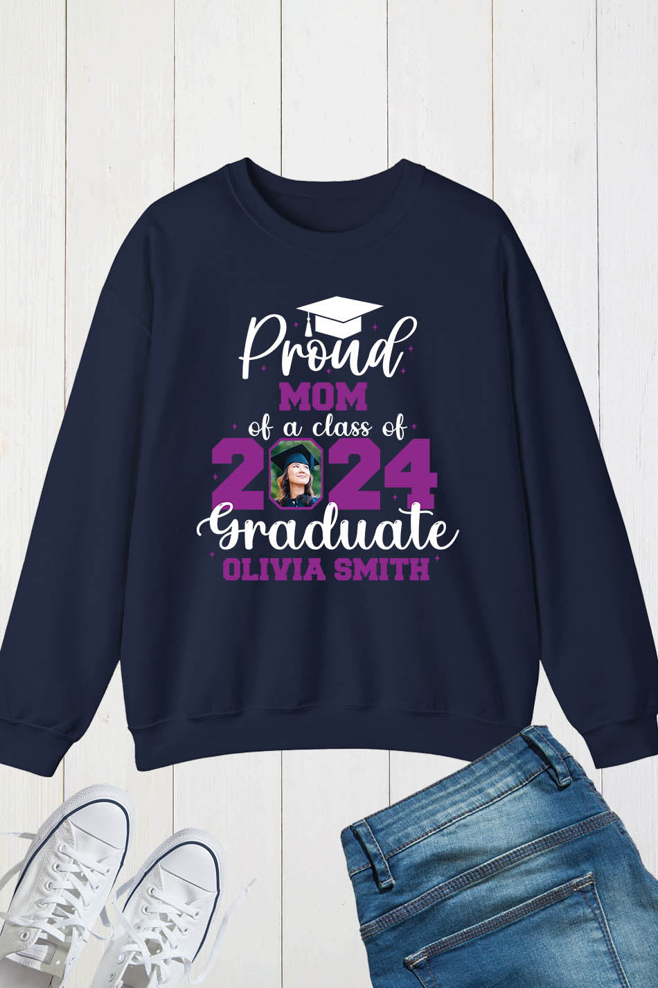 Proud Family Member of Graduate Sweatshirt With Photo