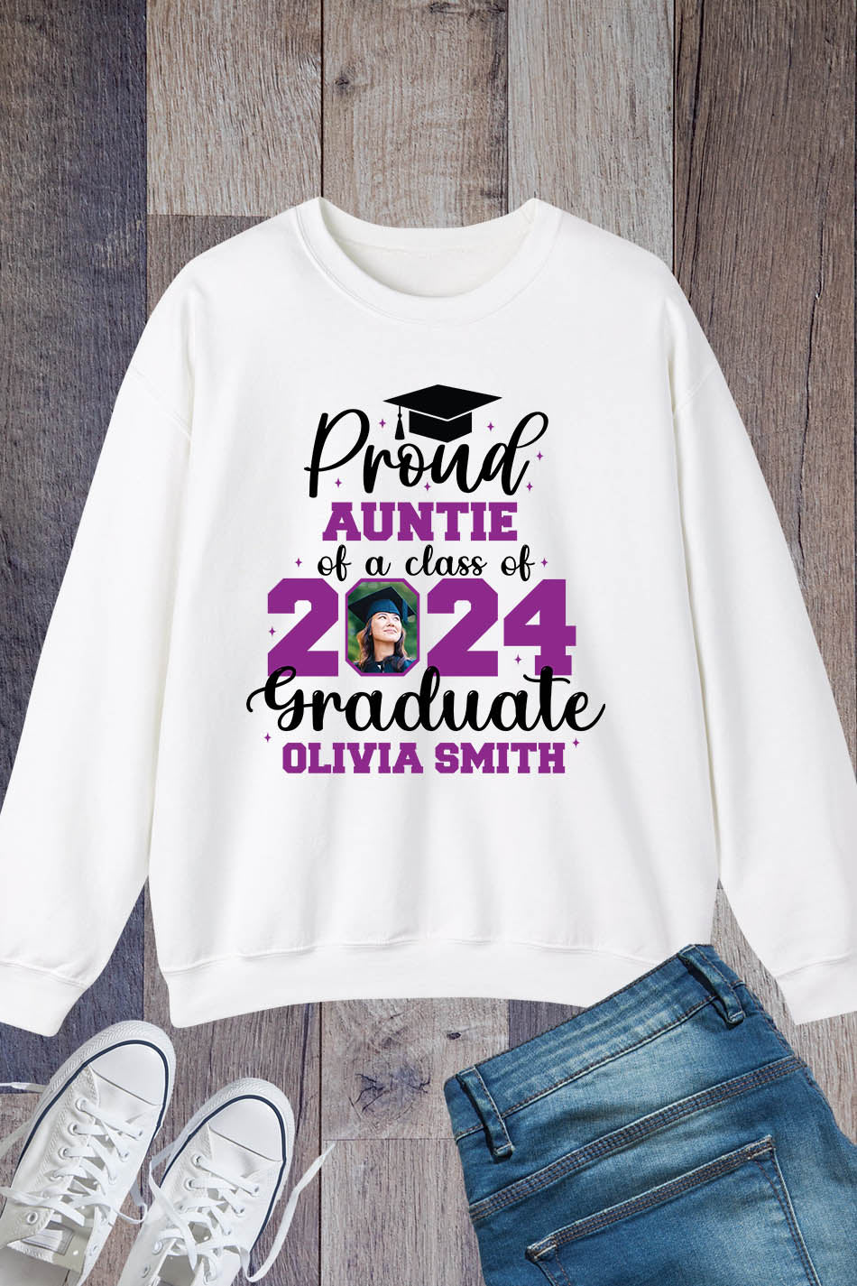 Proud Family Member of Graduate Sweatshirt With Photo