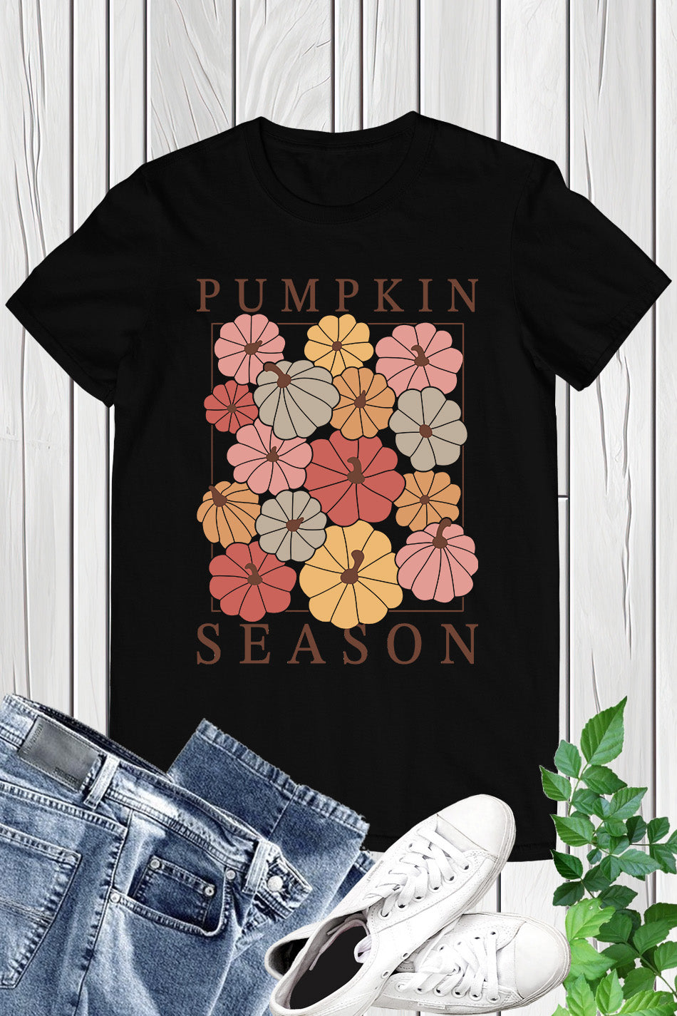 Boho Pumpkin Season Floral Shirt