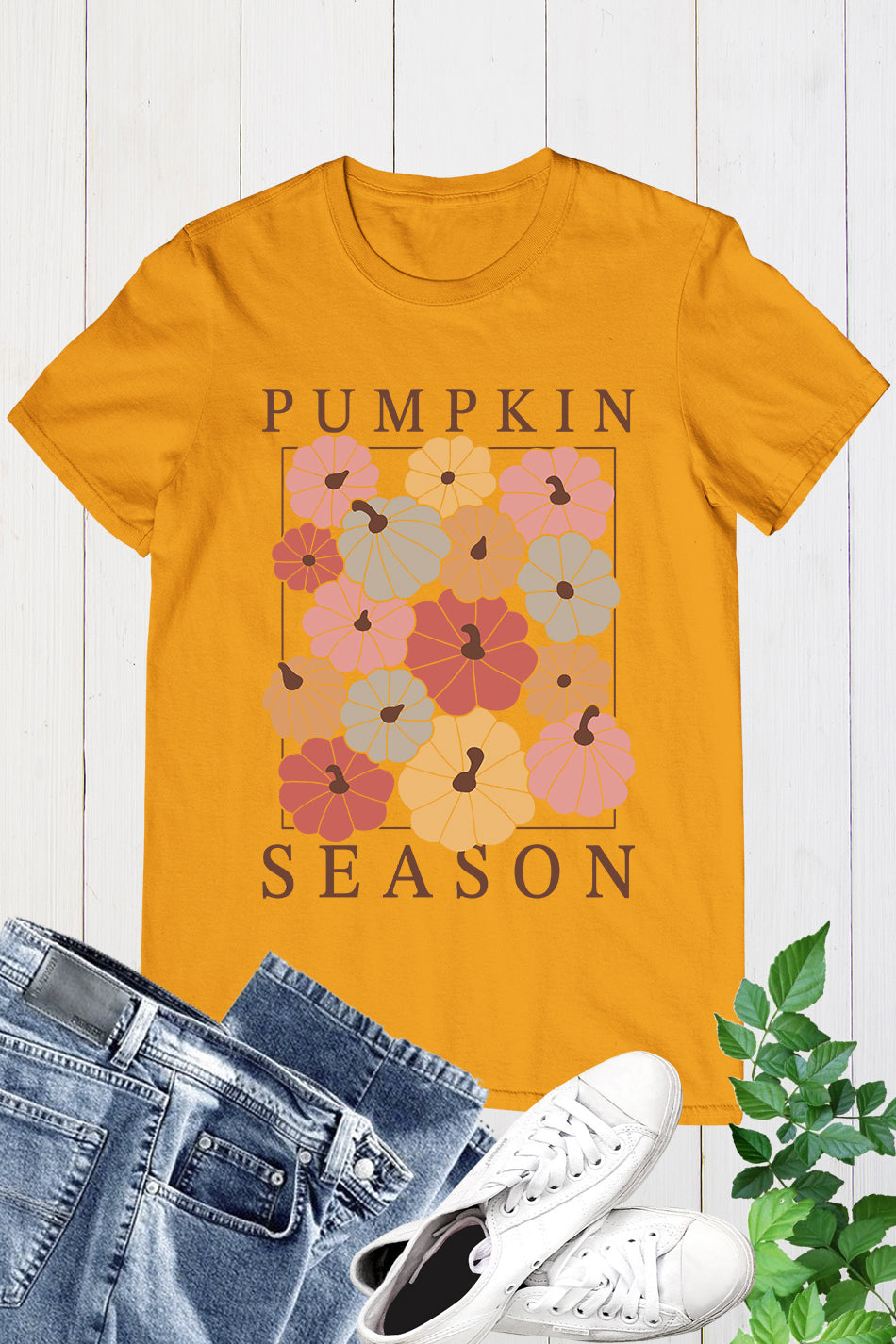 Boho Pumpkin Season Floral Shirt