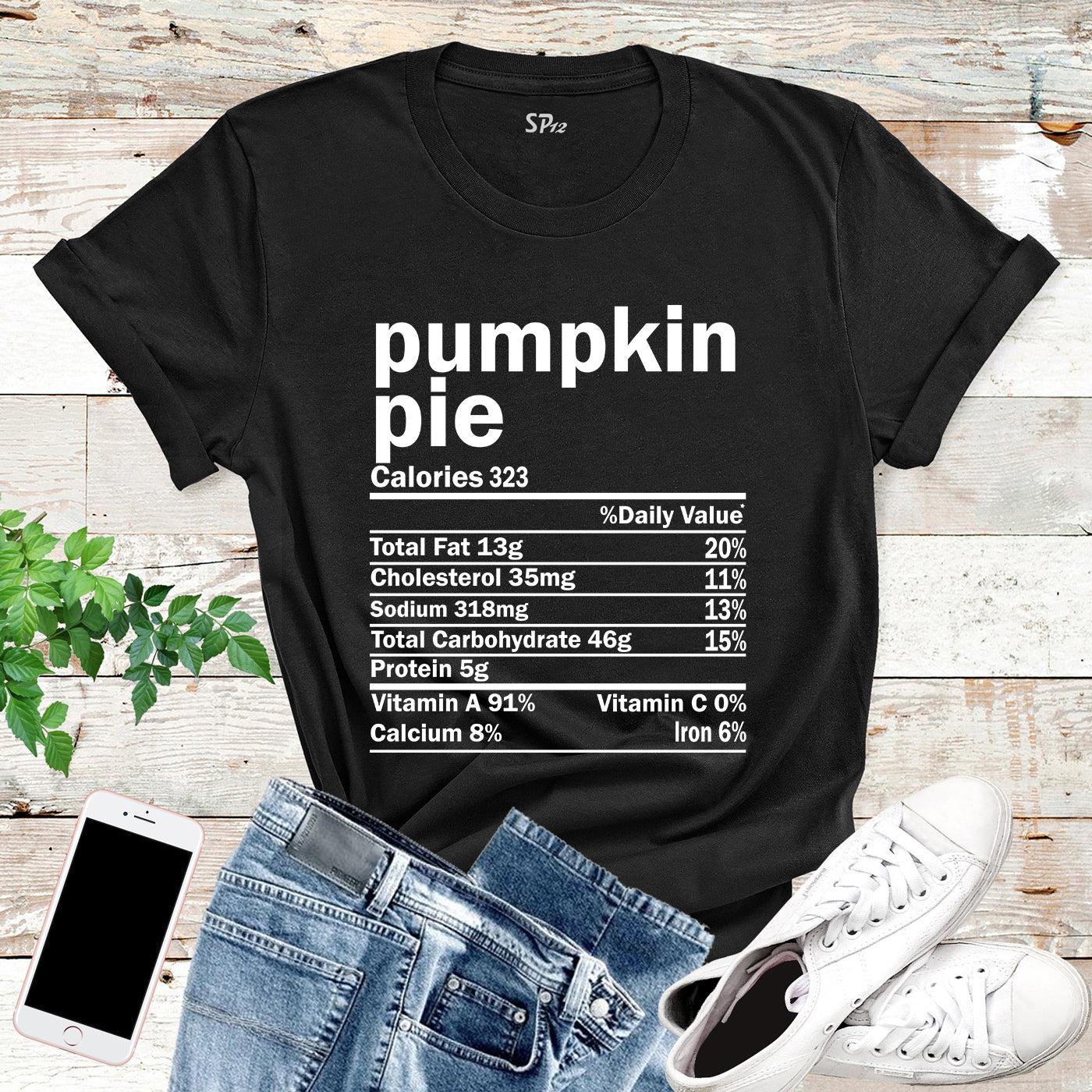 Pumpkin Pie Nutrition Facts T Shirt