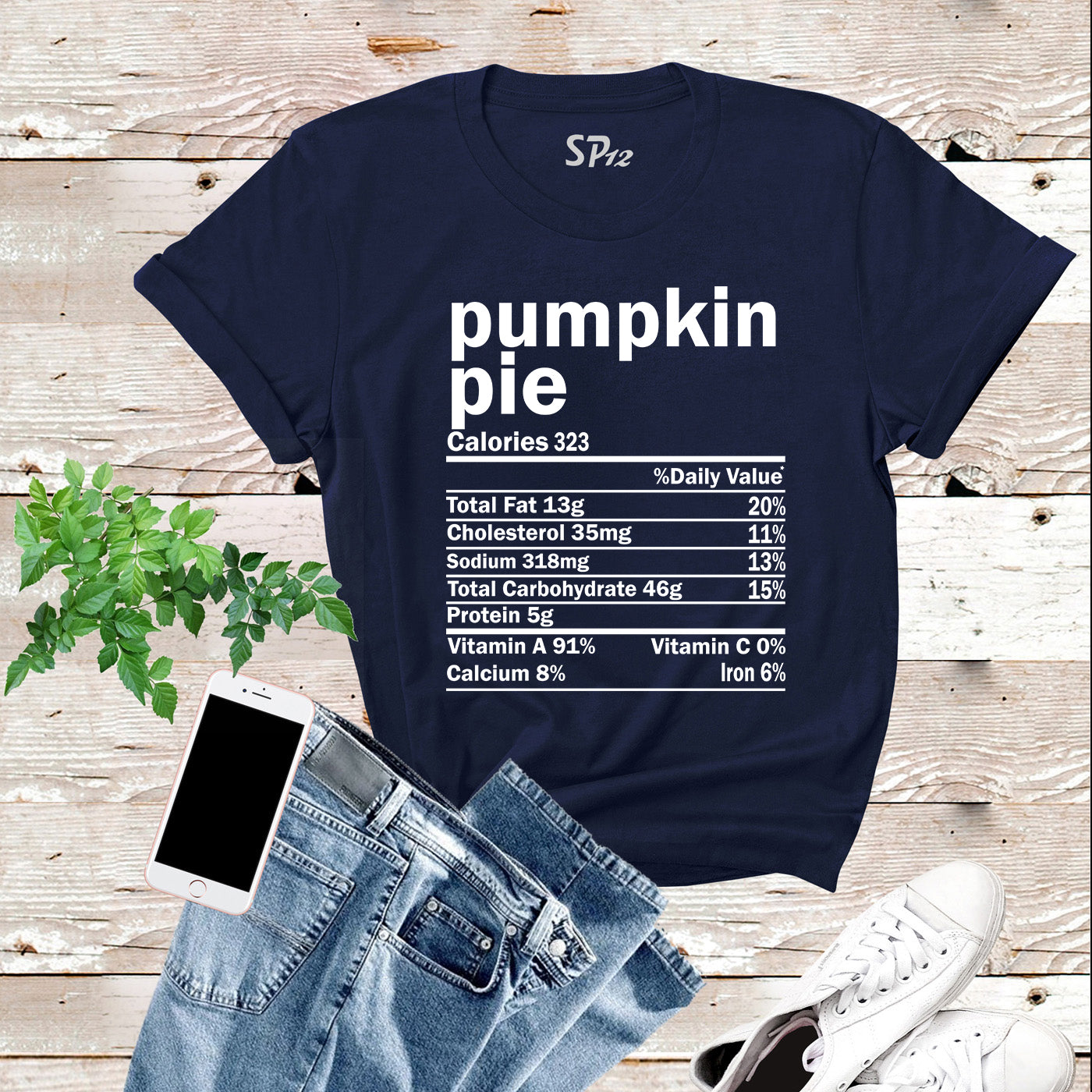 Pumpkin Pie Nutrition Facts T Shirt