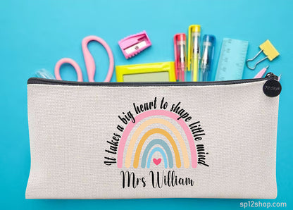 Teacher Appreciation Custom Thank You Rainbow Pouch Bag Pencil Case