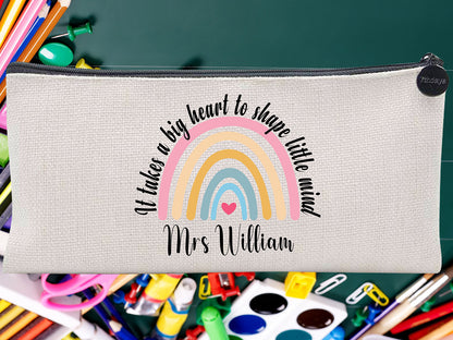 Teacher Appreciation Custom Thank You Rainbow Pouch Bag Pencil Case