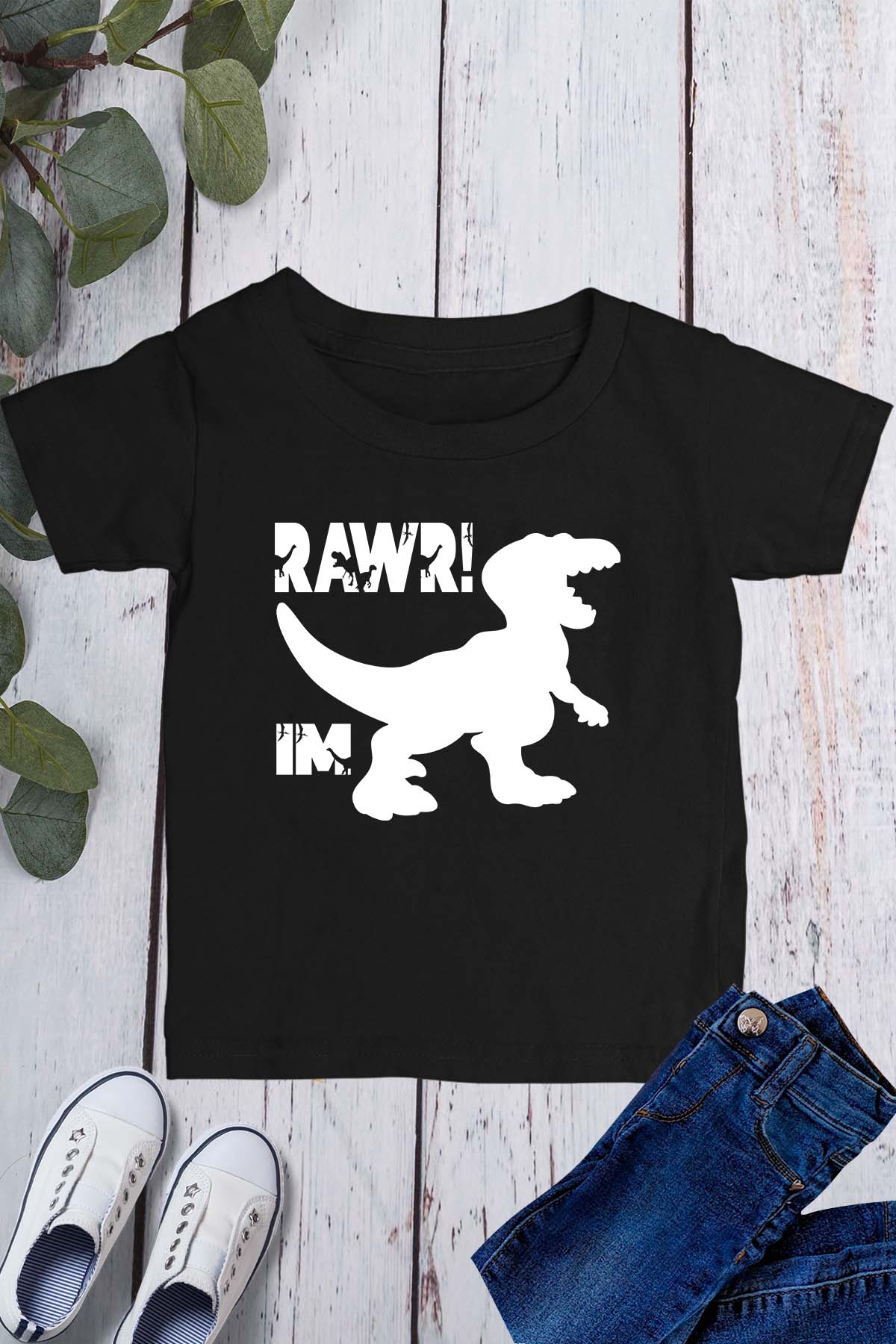 Rawr I am Dinosaur Birthday Shirt